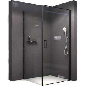 Bernstein Ex416S Mampara de esquina de cristal nano - Negro - 80x80x195cm Bernstein Ex416S Mampara de esquina de cristal nano - Negro - 80x80x195cm