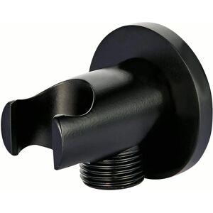 Soporte de pared para ducha Bernstein - Codo de conexión redondo - Negro Soporte de pared para ducha Bernstein - Codo de conexión redondo - Negro