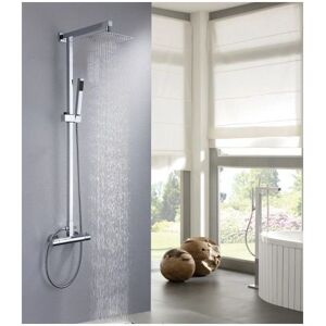 Bernstein - Columna de ducha termostática - 8821C Basic, 20x20cm, Acero inoxidable Bernstein - Columna de ducha termostática - 8821C Basic, 20x20cm, Acero inoxidable