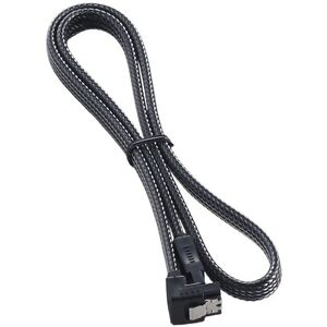 CableMod 60cm SATA 3 Cable Carbon - Right Angle & Straight Connectors CableMod 60cm SATA 3 Cable Carbon - Right Angle & Straight Connectors
