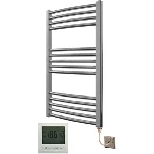 Greened House Electric Chrome 500W x 800H Curved Towel Rail - Towel Rail Greened House Electric Chrome 500W x 800H Curved Towel Rail - Towel Rail