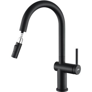 Auralum Schwarzer Küchenarmatur - 360° Drehbar, 40cm Extensible Dusche Auralum Schwarzer Küchenarmatur - 360° Drehbar, 40cm Extensible Dusche