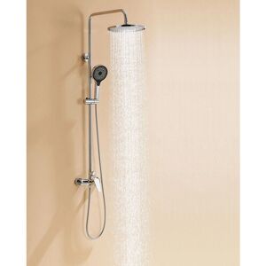 Auralum Verstellbare Chrom Duschsäule mit 10-Zoll Regendusche - Duschtyp Auralum Verstellbare Chrom Duschsäule mit 10-Zoll Regendusche - Duschtyp