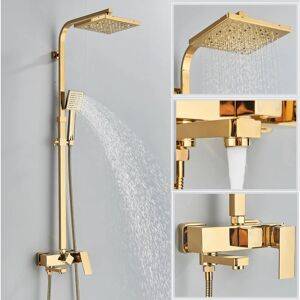 Rozin Gold Bathroom Shower System Bath Filler Mixer Taps Shower Set With Shower Head Rozin Gold Bathroom Shower System Bath Filler Mixer Taps Shower Set With Shower Head