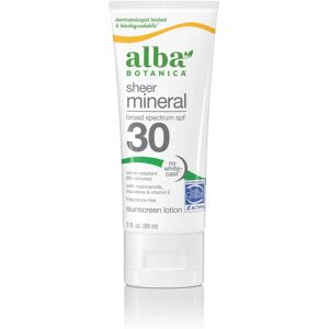 Alba Botanica Mineral Sunscreen Sensitive SPF 30 - Sunscreen Alba Botanica Mineral Sunscreen Sensitive SPF 30 - Sunscreen