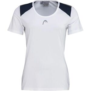 HEAD Women's Club Tech T-Shirt Short Sleeve Sports Training Fitness Gym Tee Top White/Dark Blue - T-Shirt HEAD Women's Club Tech T-Shirt Short Sleeve Sports Training Fitness Gym Tee Top White/Dark Blue - T-Shirt