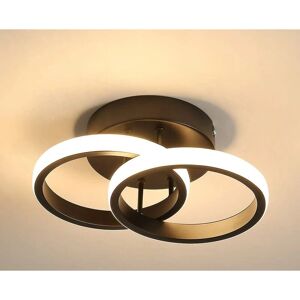 GOECO Modern Circular LED Ceiling Lamp - 22W, Black, 1760 Lumen GOECO Modern Circular LED Ceiling Lamp - 22W, Black, 1760 Lumen