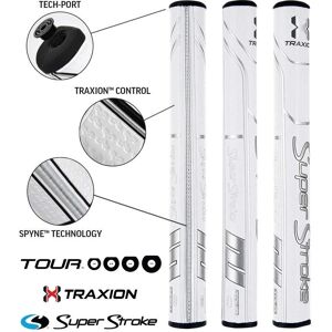 SuperStroke Traxion Tour 2.0 White/Silver - Putter Grip SuperStroke Traxion Tour 2.0 White/Silver - Putter Grip