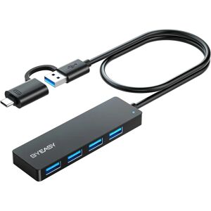 BYEASY UH-109D 4-Ports USB 3.0 Hub - Kompakt & Bärbar BYEASY UH-109D 4-Ports USB 3.0 Hub - Kompakt & Bärbar