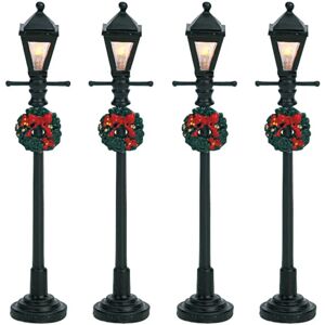 Lemax Set 4 Lampioni a Gas per Villaggio di Natale Lemax Set 4 Lampioni a Gas per Villaggio di Natale