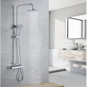 AURALUM Columna de Ducha Termostática - Ducha lluvia y mano - 80-110cm AURALUM Columna de Ducha Termostática - Ducha lluvia y mano - 80-110cm