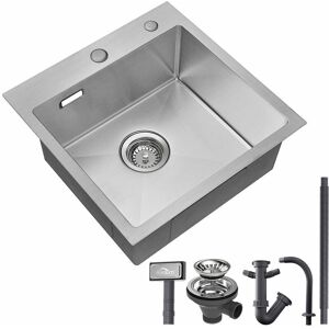 Auralum Lavello da Cucina in Acciaio Inox 45x45cm - Vasca Singola, Appoggio Auralum Lavello da Cucina in Acciaio Inox 45x45cm - Vasca Singola, Appoggio