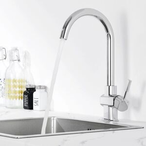 Auralum - Robinet de Cuisine Classique à Rotation 360° - Laiton et Chrome - Publicité Auralum - Robinet de Cuisine Classique à Rotation 360° - Laiton et Chrome - Publicité