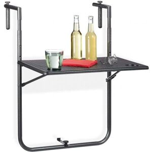 B2X Mesa de Balcón Plegable Negra - Mesa de Balcón B2X Mesa de Balcón Plegable Negra - Mesa de Balcón