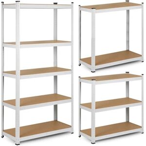 Estantería metálica blanca Humberg 180x90x40cm - 5 estantes - 875kg Estantería metálica blanca Humberg 180x90x40cm - 5 estantes - 875kg