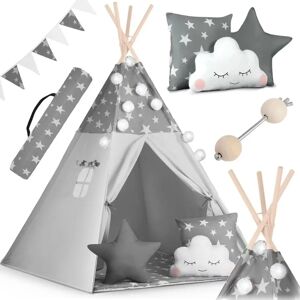 Nukido Tienda Tipi Gris con Estrellas - Juguete Seguro Nukido Tienda Tipi Gris con Estrellas - Juguete Seguro