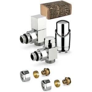 Kit de Válvula Termostática de Radiador Cromo - Kit de Válvula de Calefacción Kit de Válvula Termostática de Radiador Cromo - Kit de Válvula de Calefacción