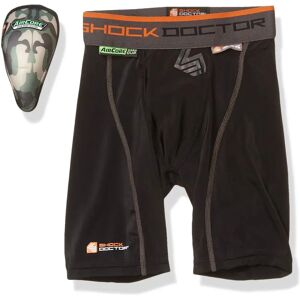 Pantalones cortos de compresión Shock Doctor AirCore con copa dura - Negro Pantalones cortos de compresión Shock Doctor AirCore con copa dura - Negro