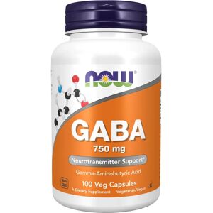 NOW Supplements GABA 750mg - Supporto neurotrasmettitore NOW Supplements GABA 750mg - Supporto neurotrasmettitore