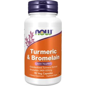 Integratore di Curcuma e Bromelina NOW Foods - 90 Capsule Integratore di Curcuma e Bromelina NOW Foods - 90 Capsule