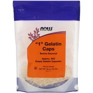 Now Foods, Model 1, Bovine, 500 Empty Gelatin Capsules - Gelatin Capsules Now Foods, Model 1, Bovine, 500 Empty Gelatin Capsules - Gelatin Capsules