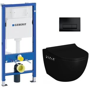 Kit WC nero opaco Geberit & Vitra - Supporto, sedile soft-close Kit WC nero opaco Geberit & Vitra - Supporto, sedile soft-close