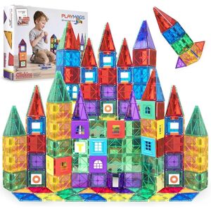 Conjunto de ladrilhos magnéticos PLAYMAGS - A partir de 3 anos Conjunto de ladrilhos magnéticos PLAYMAGS - A partir de 3 anos