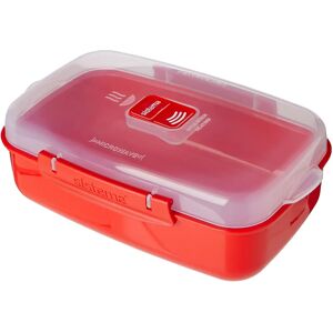 Sistema 1.25L Microwave Container - Red/Clear - Microwave Safe Sistema 1.25L Microwave Container - Red/Clear - Microwave Safe