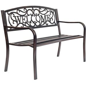 Costway Banc de Jardin Style Ancien Cadre Métallique 127x63,5x89 cm - Banc de Jardin - Publicité Costway Banc de Jardin Style Ancien Cadre Métallique 127x63,5x89 cm - Banc de Jardin - Publicité