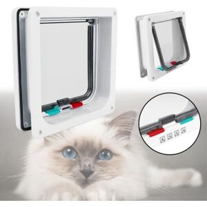 Chatière blanche Pet Mate grande - 25x23,5cm avec 4 modes de verrouillage - Publicité Chatière blanche Pet Mate grande - 25x23,5cm avec 4 modes de verrouillage - Publicité