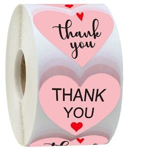 Northix Herzförmige Aufkleber - Danke - 100 stk - 2,5 cm Northix Herzförmige Aufkleber - Danke - 100 stk - 2,5 cm