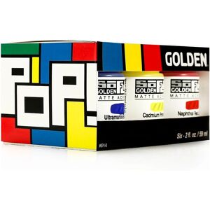 Golden So Flat Matte Acrylic Paint - 59ml - Pop Set of 6 Golden So Flat Matte Acrylic Paint - 59ml - Pop Set of 6