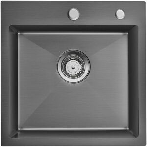 Fregadero de Cocina Auralum 45x45cm de Acero Inoxidable - 1 Vasca, Nano-Recubrimiento Fregadero de Cocina Auralum 45x45cm de Acero Inoxidable - 1 Vasca, Nano-Recubrimiento