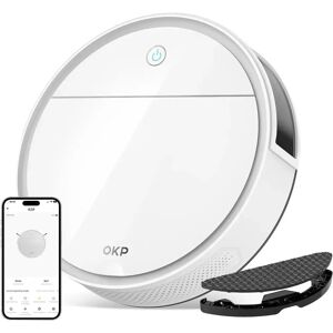Robot Aspirador OKP K5P - 5000Pa, Delgado, WiFi, Pelo de Mascotas Robot Aspirador OKP K5P - 5000Pa, Delgado, WiFi, Pelo de Mascotas