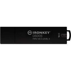 Kingston IronKey D500S - Beveiligde USB Flash Drive 16GB - Zwart - USB 3.2 Kingston IronKey D500S - Beveiligde USB Flash Drive 16GB - Zwart - USB 3.2