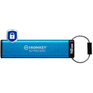 Kingston IronKey Keypad 200 USB Flash Drive - Sininen - Turvallinen, Kannettava Tietovarasto Kingston IronKey Keypad 200 USB Flash Drive - Sininen - Turvallinen, Kannettava Tietovarasto