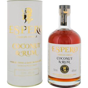 Ron Espero Creole Coconut & Rum - Cacao des Caraïbes 40% - 0,7L Coffret Cadeau - Publicité Ron Espero Creole Coconut & Rum - Cacao des Caraïbes 40% - 0,7L Coffret Cadeau - Publicité
