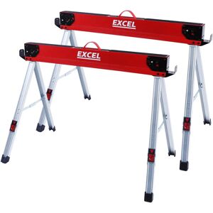 Excel Steel Heavy Duty Sawhorse Twin Pack - Sawhorse Excel Steel Heavy Duty Sawhorse Twin Pack - Sawhorse