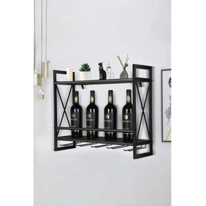 Living and Home - Wall Mount - Brown - Wine Glass Rack Living and Home - Wall Mount - Brown - Wine Glass Rack