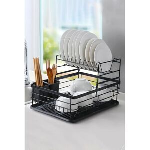 Living and Home - 2 Tier Dish Drainer - black - one size - Dish Drainer Rack Living and Home - 2 Tier Dish Drainer - black - one size - Dish Drainer Rack