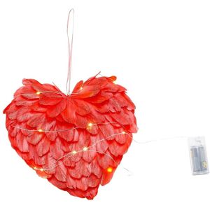 Living and Home - LED Red Feather Ornament - Decorative ornament Living and Home - LED Red Feather Ornament - Decorative ornament