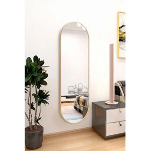 Living and Home Gold Oval Wall Mirror - Full Length Stylish Decor Living and Home Gold Oval Wall Mirror - Full Length Stylish Decor