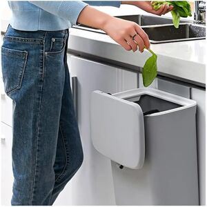 Livingandhome - Kitchen Compost Bin - Grey - Trash can Livingandhome - Kitchen Compost Bin - Grey - Trash can