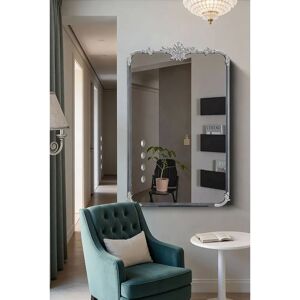 Living and Home - Vintage - Silver - Metal - Mirror Living and Home - Vintage - Silver - Metal - Mirror
