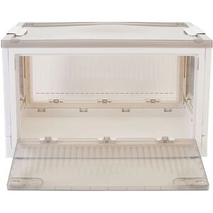 Livingandhome - Transparent Folding Storage Box - White Livingandhome - Transparent Folding Storage Box - White