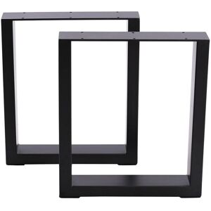 Unbranded - IndustrialRectangularIronTableLegs - Black - Table legs Unbranded - IndustrialRectangularIronTableLegs - Black - Table legs