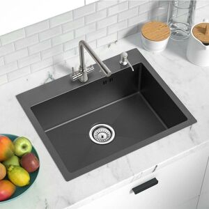 Fregadero de Cocina AURALUM Acero Inoxidable 55x45cm - Seno Único Fregadero de Cocina AURALUM Acero Inoxidable 55x45cm - Seno Único