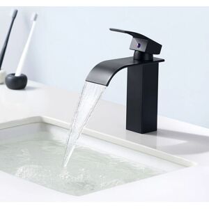 Auralum Grifo Cascada Negro - Ahorro de Agua y Monomando Auralum Grifo Cascada Negro - Ahorro de Agua y Monomando