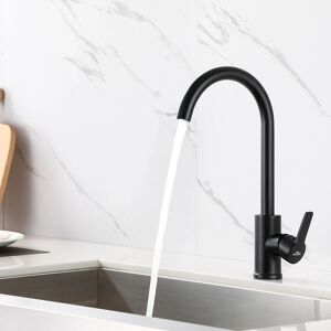 Miscelatore da Cucina Nero AURALUM - Girevole a 360°, Monocomando, Per Lavello Miscelatore da Cucina Nero AURALUM - Girevole a 360°, Monocomando, Per Lavello