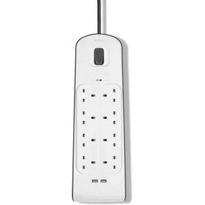 Belkin BSV804AF2M 8 Outlet Surge Protector with USB 2.4A, 2m Belkin BSV804AF2M 8 Outlet Surge Protector with USB 2.4A, 2m